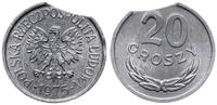 Polska, destrukt monety o nominale 20 groszy, 1975
