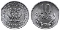 destrukt monety o nominale 10 groszy 1961, Warsz