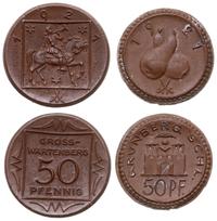 Śląsk, zestaw 2 monet: Dolny Śląsk, Syców, 50 fenigów 1927; Polska, Zielona Góra, 50 fenigów 1921