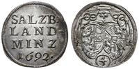 4 krajcary (Landbatzen) 1692, Salzburg, naturaln