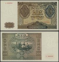 100 złotych 1.08.1941, seria A 2495320, piękne, 