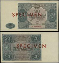20 złotych 15.05.1946, seria B 0000000, czerwony
