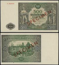 500 złotych 15.01.1946, seria A 0000000, czerwon
