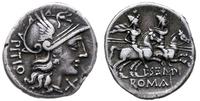 denar 148 pne, Rzym, Aw: Głowa Romy w prawo, po 