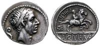 denar 56 pne, Rzym, Aw: Głowa Ancusa Mariusa w p
