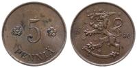 5 penniä 1930, Helsinki, miedź, piękne, KM 22