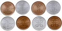 zestaw: 4 x 1 penni 1964, 1965, 1969, 1970, Hels
