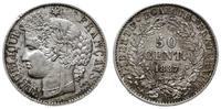 50 centymów 1887 A, Paryż, srebro 2.51 g, bardzo