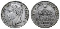 50 centymów 1868 A, Paryż, srebro 2.47 g, Gadour