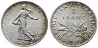 1 frank 1916, Paryż, srebro 4.99 g, piękny, Gado