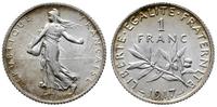 1 frank 1917, Paryż, srebro 4.99 g, piękny, Gado