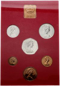 Wielka Brytania, zestaw rocznikowy monet obiegowych, 1973