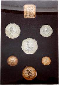 Wielka Brytania, zestaw rocznikowy monet obiegowych, 1974