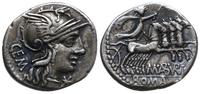 denar 134 pne, Rzym, Aw: Głowa Romy w prawo, za 