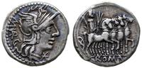 denar 130 pne, Rzym, Aw: Głowa Romy w hełmie w p