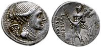 denar 108/107 pne, Rzym, Aw: Głowa Wiktorii w pr