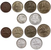 zestaw 6 monet, 2 litu 1925, 1 litu 1925, 50 cen