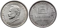 10 litu 1938, A. Smetona, srebro próby 750, pięk