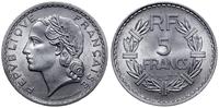 5 franków 1947, Paryż, aluminium, piękne, Gadour