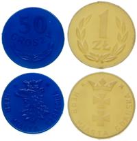 zestaw monet o nominałach:, 50 groszy (z herbem 