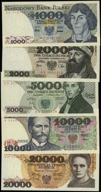 zestaw 5 banknotów, 1.000 złotych 2.07.1975; 2.0