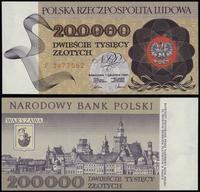 200.000 złotych 1.12.1989, seria F 2477562, wyśm
