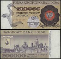 200.000 złotych 1.12.1989, seria R 0200905, mini
