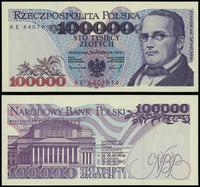 100.000 złotych 16.11.1993, seria AE 6407914, wy