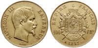 100 franków 1857 A, Paryż, złoto 32.21 g, ładnie