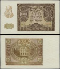 100 złotych 1.03.1940, seria E 7561254, na górny