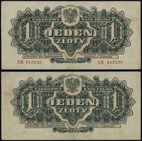 1 złoty 1944, seria XM 442530, strona główna na 