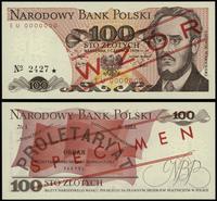 100 złotych 1.06.1979, seria EU 0000000, czerwon