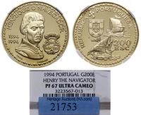 200 escudo 1994, Henryk Nawigator, złoto próby 9