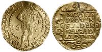 dukat 1654, złoto 3.47 g, gięty, ładny blask men