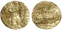 dukat 1643, złoto 3.40 g, gięty, resztki blasku 