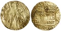 dukat 1649, złoto 3.48 g, gięty, lekko niedobity