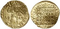 dukat 1649, złoto 3.47 g, gięty, Fr. 284, Delm. 