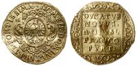 dukat 1643, złoto 3.44 g, gięty, resztki lustra 
