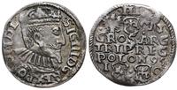 trojak 1595, Bydgoszcz, szersza głowa króla, Ige