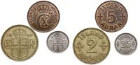 zestaw: 5, 25 aurar i 2 korony 1940, brąz, miedz
