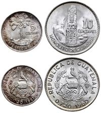 zestaw: 5 i 10 centavos 1961, srebro próby 720, 