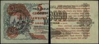 5 groszy  28.04.1924, nadruk na lewej części ban