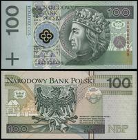 100 złotych 25.03.1994, seria AA, numeracja 0006