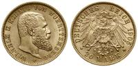20 marek 1905 F, Stuttgart, złoto 7.96 g, AKS 14