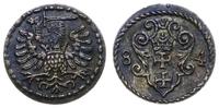 denar 1584, Gdańsk, patyna, rzadki i ładnie zach
