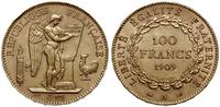 100 franków 1909, Paryż, złoto 32.24 g, ładne, F