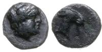 brąz ok. 300-200 pne, Aw: Głowa Apollina w wieńc