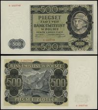 500 złotych 1.03.1940, seria B, numeracja 005374