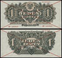 1 złoty 1944, seria CT, numeracja 185923, w klau