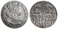 trojak 1593, Malbork, popiersie króla z pełnym z